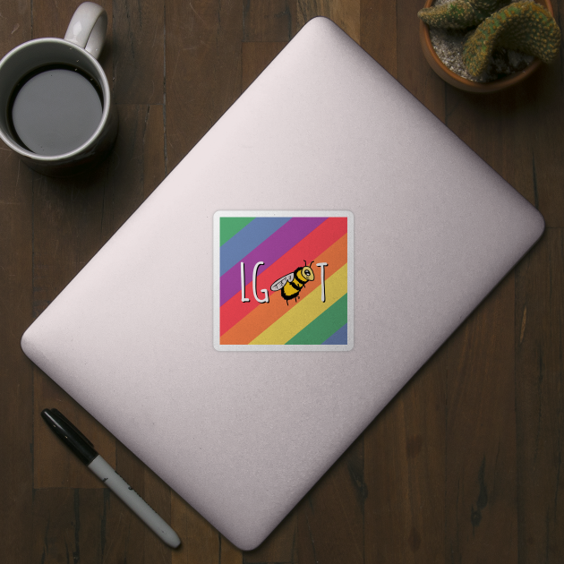 LGBT Rainbow Bee by SKPink
